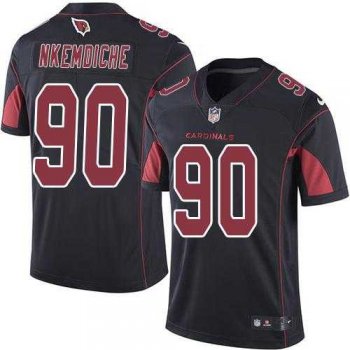 Youth Nike Arizona Cardinals #90 Robert Nkemdiche Black Stitched NFL Limited Rush Jersey