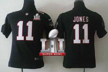 Youth Nike Atlanta Falcons #11 Julio Jones Black Alternate Super Bowl LI 51 Stitched NFL Elite Jersey