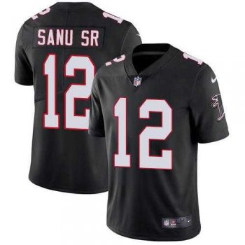 Youth Nike Atlanta Falcons #12 Mohamed Sanu Sr Black Alternate Stitched NFL Vapor Untouchable Limited Jersey