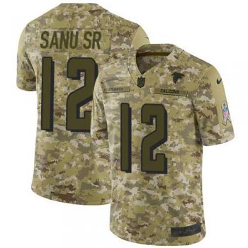 Youth Nike Atlanta Falcons #12 Mohamed Sanu Sr Camo Stitched NFL Limited 2018 Salute to Service Jersey