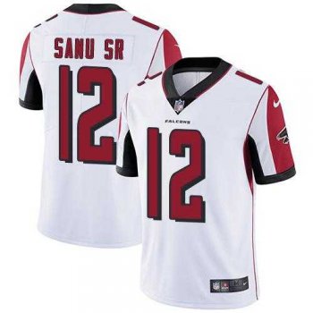 Youth Nike Atlanta Falcons #12 Mohamed Sanu Sr White Stitched NFL Vapor Untouchable Limited Jersey