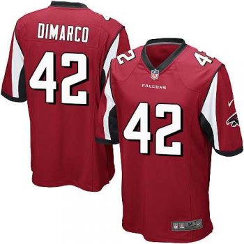 Youth Nike Atlanta Falcons #42 Patrick DiMarco Red Team Color Stitched NFL Elite Jersey