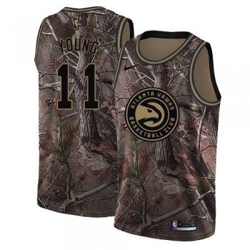 Youth Nike Atlanta Hawks #11 Trae Young Camo NBA Swingman Realtree Collection Jersey