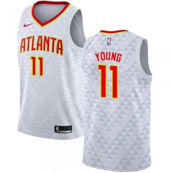 Youth Nike Atlanta Hawks #11 Trae Young White NBA Swingman Association Edition Jersey