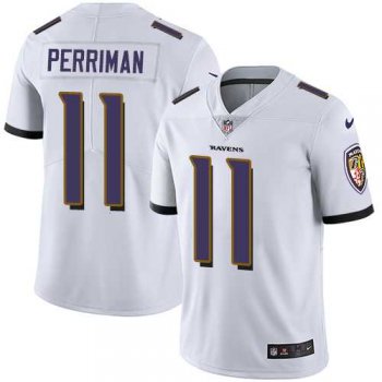 Youth Nike Baltimore Ravens #11 Breshad Perriman White Stitched NFL Vapor Untouchable Limited Jersey