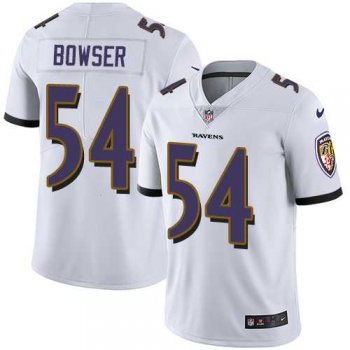 Youth Nike Baltimore Ravens #54 Tyus Bowser White Stitched NFL Vapor Untouchable Limited Jersey