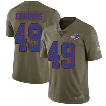 Youth Nike Buffalo Bills #49 Tremaine Edmunds Olive Stitched NFL Limited 2017 Salute to Service Jersey