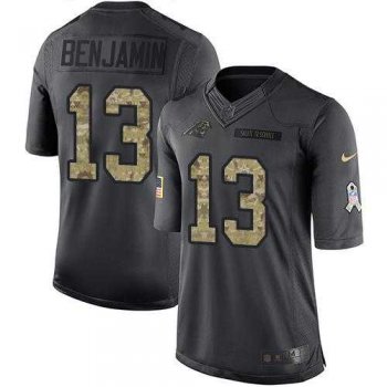 Youth Nike Carolina Panthers #13 Kelvin Benjamin Anthracite Stitched NFL Limited 2016 Salute to Service Jersey