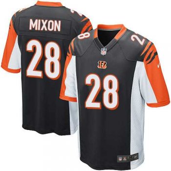 Youth Nike Cincinnati Bengals #28 Joe Mixon Black Team Color Stitched NFL Elite Jersey