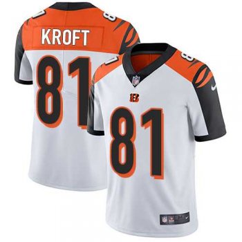 Youth Nike Cincinnati Bengals #81 Tyler Kroft White Stitched NFL Vapor Untouchable Limited Jersey