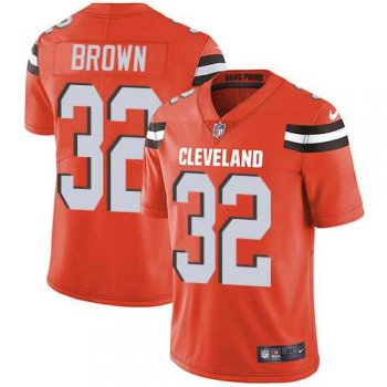 Youth Nike Cleveland Browns #32 Jim Brown Orange Alternate Stitched NFL Vapor Untouchable Limited Jersey