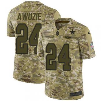 Youth Nike Dallas Cowboys #24 Chidobe Awuzie Camo Stitched NFL Limited 2018 Salute to Service Jersey