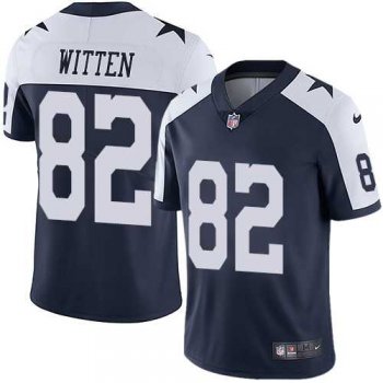 Youth Nike Dallas Cowboys #82 Jason Witten Navy Blue Thanksgiving Stitched NFL Vapor Untouchable Limited Throwback Jersey