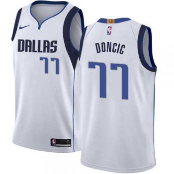 Youth Nike Dallas Mavericks #77 Luka Doncic White NBA Swingman Association Edition Jersey