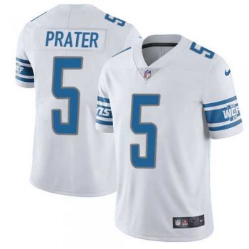 Youth Nike Detroit Lions #5 Matt Prater White Stitched NFL Vapor Untouchable Limited Jersey