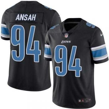 Youth Nike Detroit Lions #94 Ziggy Ansah Black Stitched NFL Limited Rush Jersey