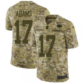 Youth Nike Green Bay Packers #17 Davante Adams Camo Stitched NFL Limited 2018 Salute to Service Jersey