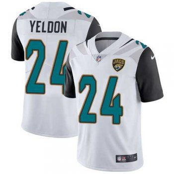 Youth Nike Jacksonville Jaguars #24 T.J. Yeldon White Stitched NFL Vapor Untouchable Limited Jersey