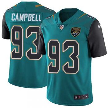 Youth Nike Jacksonville Jaguars #93 Calais Campbell Teal Green Team Color Stitched NFL Vapor Untouchable Limited Jersey