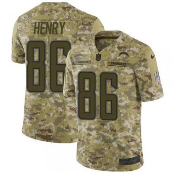 Youth Nike Los Angeles Chargers #86 Hunter Henry Camo Stitched NFL Limited 2018 Salute to Service Jersey