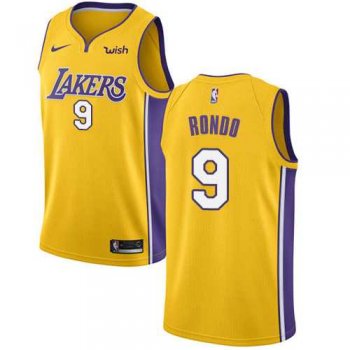 Youth Nike Los Angeles Lakers #9 Rajon Rondo Gold NBA Swingman Icon Edition Jersey