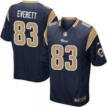 Youth Nike Los Angeles Rams #83 Gerald Everett Navy Blue Team Color Stitched NFL Elite Jersey