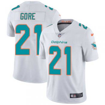 Youth Nike Miami Dolphins #21 Frank Gore White Stitched NFL Vapor Untouchable Limited Jersey