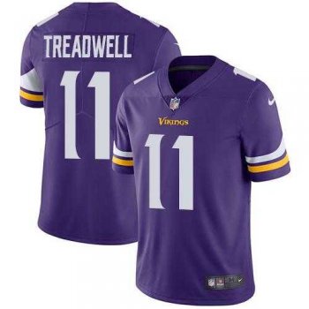 Youth Nike Minnesota Vikings #11 Laquon Treadwell Purple Team Color Stitched NFL Vapor Untouchable Limited Jersey