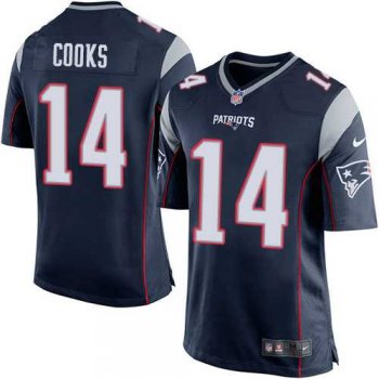 Youth Nike New England Patriots #14 Brandin Cooks Navy Blue Team Color Stitched NFL New Elite Jersey