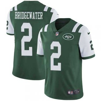 Youth Nike New York Jets #2 Teddy Bridgewater Green Team Color Stitched NFL Vapor Untouchable Limited Jersey