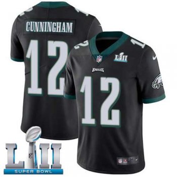 Youth Nike Philadelphia Eagles #12 Randall Cunningham Black Alternate Super Bowl LII Stitched NFL Vapor Untouchable Limited Jersey