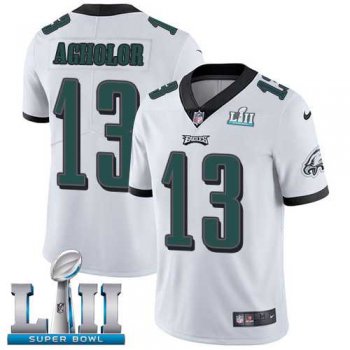 Youth Nike Philadelphia Eagles #13 Nelson Agholor White Super Bowl LII Stitched NFL Vapor Untouchable Limited Jersey