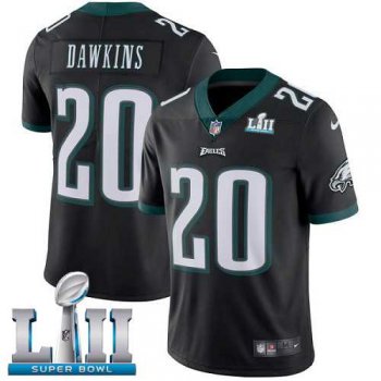 Youth Nike Philadelphia Eagles #20 Brian Dawkins Black Alternate Super Bowl LII Stitched NFL Vapor Untouchable Limited Jersey