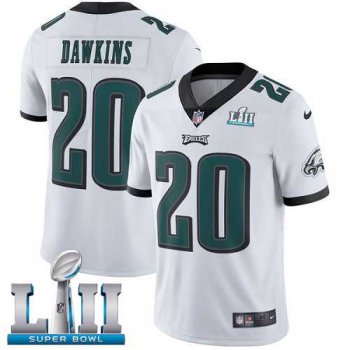 Youth Nike Philadelphia Eagles #20 Brian Dawkins White Super Bowl LII Stitched NFL Vapor Untouchable Limited Jersey