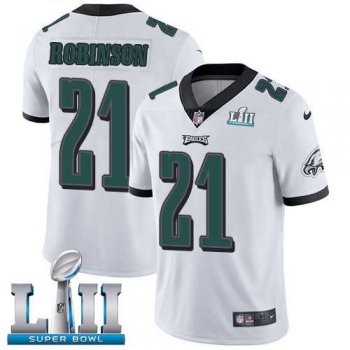 Youth Nike Philadelphia Eagles #21 Patrick Robinson White Super Bowl LII Stitched NFL Vapor Untouchable Limited Jersey