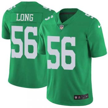 Youth Nike Philadelphia Eagles #56 Chris Long Green Stitched NFL Limited Rush Jersey