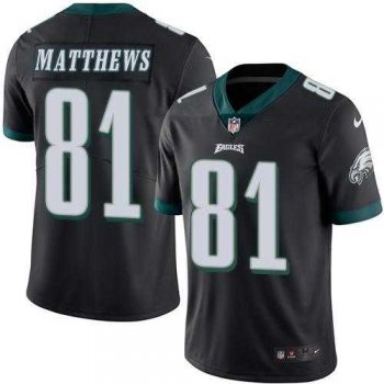 Youth Nike Philadelphia Eagles #81 Jordan Matthews Black Stitched NFL Limited Rush Jersey