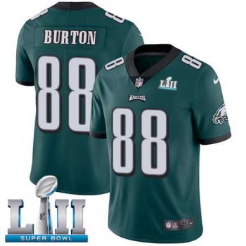 Youth Nike Philadelphia Eagles #88 Trey Burton Midnight Green Team Color Super Bowl LII Stitched NFL Vapor Untouchable Limited Jersey