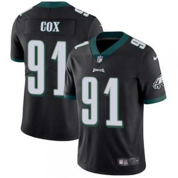 Youth Nike Philadelphia Eagles #91 Fletcher Cox Black Alternate Youth Stitched NFL Vapor Untouchable Limited Jersey