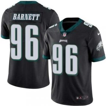 Youth Nike Philadelphia Eagles #96 Derek Barnett Black Stitched NFL Limited Rush Jersey