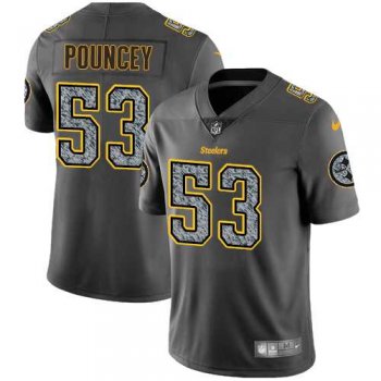 Youth Nike Pittsburgh Steelers #53 Maurkice Pouncey Gray Static NFL Vapor Untouchable Limited Jersey