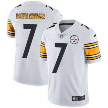 Youth Nike Pittsburgh Steelers #7 Ben Roethlisberger White Stitched NFL Vapor Untouchable Limited Jersey