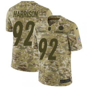 Youth Nike Pittsburgh Steelers #92 James Harrison Camo Stitched NFL Limited 2018 Salute to Service Jersey