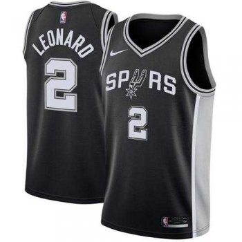 Youth Nike San Antonio Spurs #2 Kawhi Leonard Black NBA Swingman Jersey