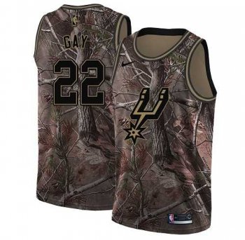 Youth Nike San Antonio Spurs #22 Rudy Gay Camo NBA Swingman Realtree Collection Jersey