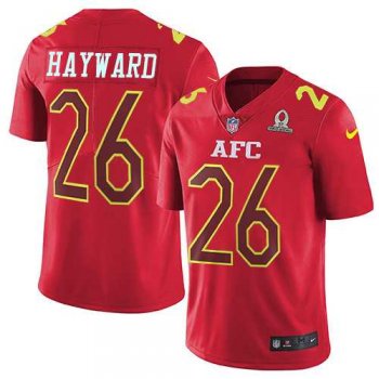 Youth Nike San Diego Chargers #26 Casey Hayward Red Stitched NFL Limited AFC 2017 Pro Bowl Jersey