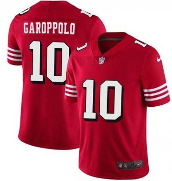 Youth Nike San Francisco 49ers #10 Jimmy Garoppolo Red Team Color Stitched NFL Vapor Untouchable Limited II Jersey