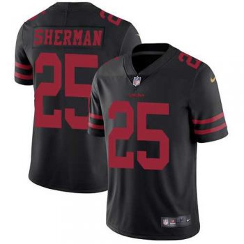 Youth Nike San Francisco 49ers #25 Richard Sherman Black Alternate Stitched NFL Vapor Untouchable Limited Jersey