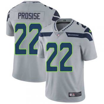 Youth Nike Seattle Seahawks #22 C. J. Prosise Grey Alternate Stitched NFL Vapor Untouchable Limited Jersey