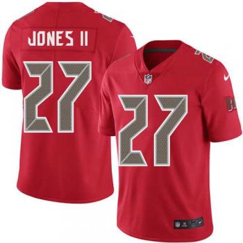 Youth Nike Tampa Bay Buccaneers #27 Ronald Jones II Red Stitched NFL Limited Rush Jersey